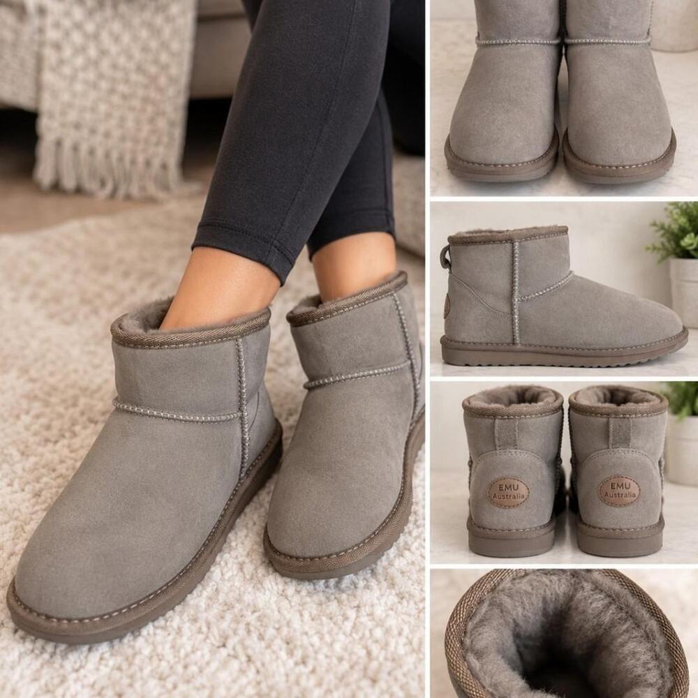 EMU Australia gray ankle boots